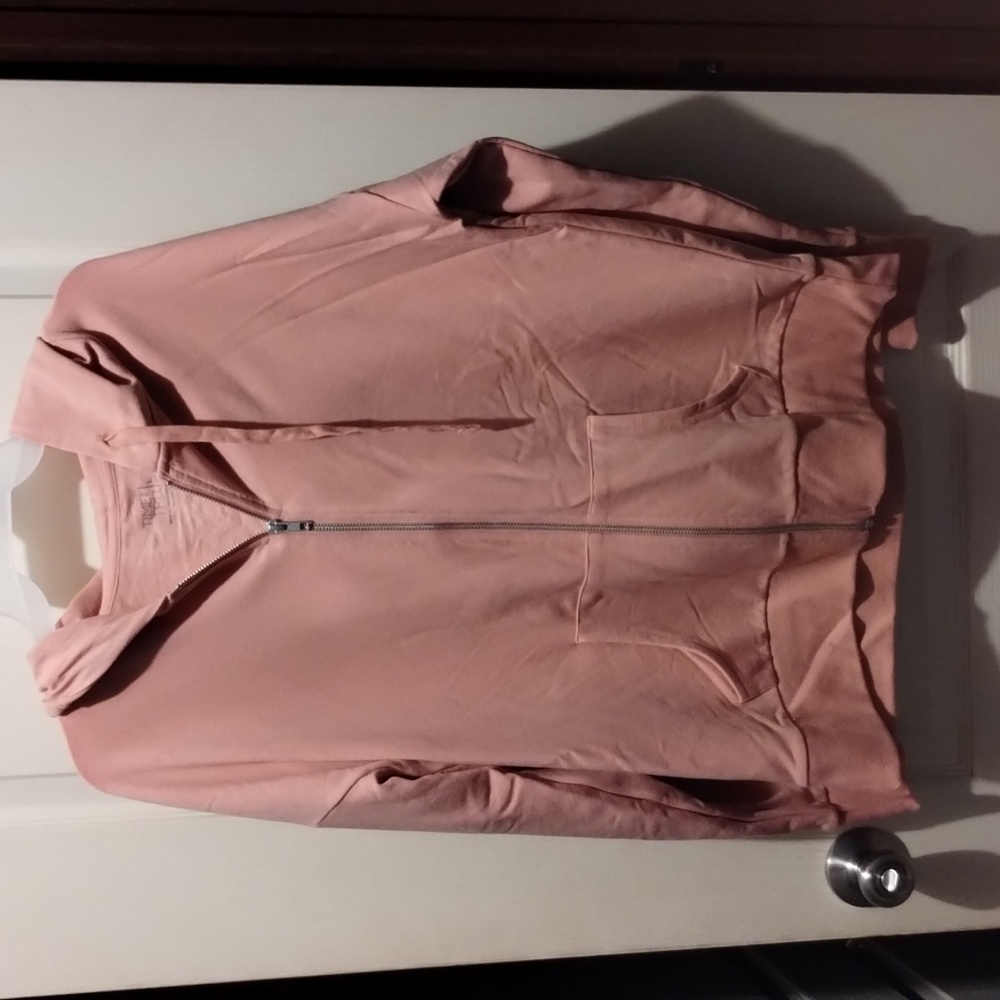 Coral zip up hoodie